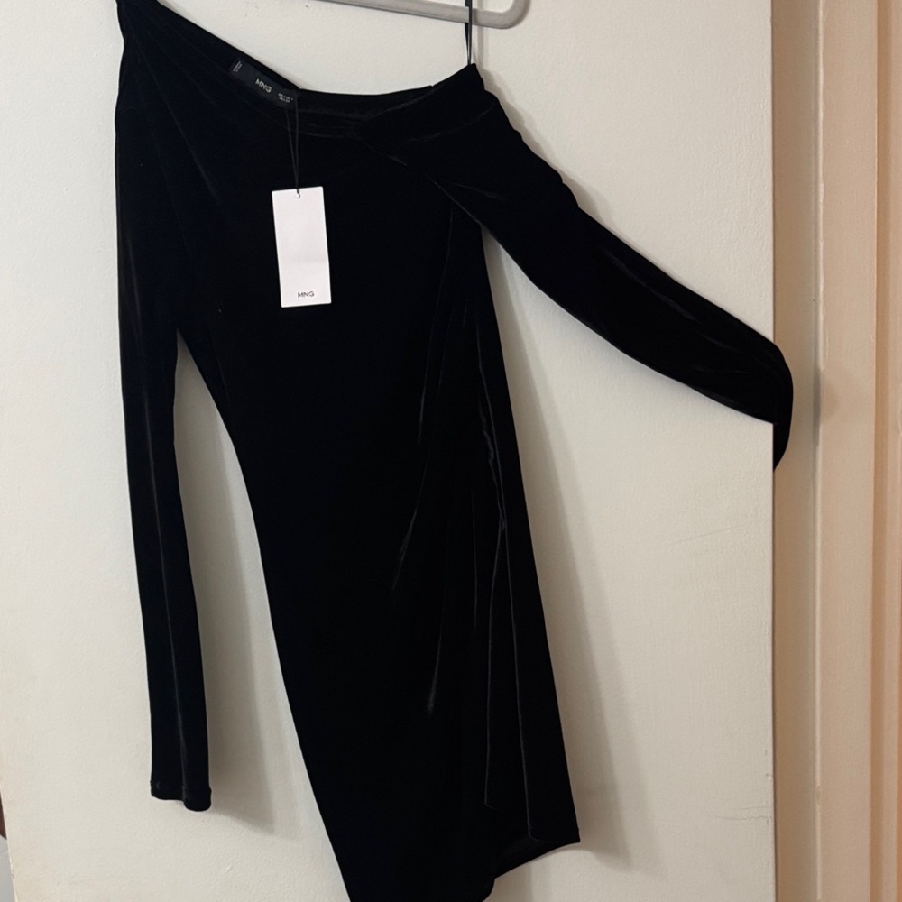 Mango Chic Black Asymmetrical Dress